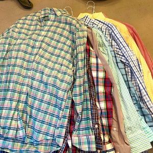 Men’s dress shirt bundle size medium VV, Peter Millar, Southern Tide